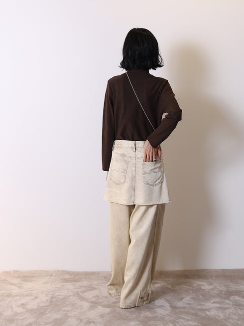 ウォッシュドタックワイドパンツ /3855-279BT